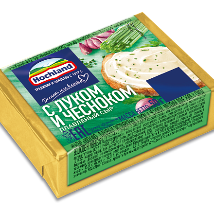 Балқытылған ірімшік пияз және сарымсақпен, 50 гр.