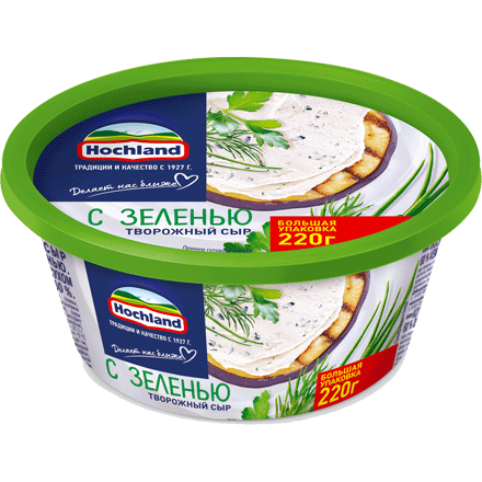 Сузбелі ірімшік көгілдірмен 220гр.