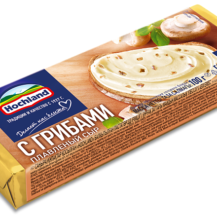 Балқытылған ірімшік саңырауқұлақтармен, 100 гр.